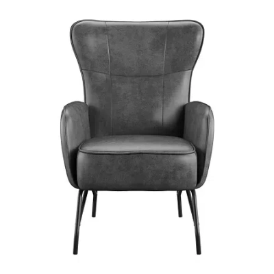 Asstd National Brand Home Point Linz Upholstered Armchair In Gray