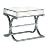 Asstd National Brand Hope Mirrored End Table In Silver