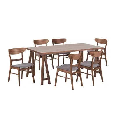 Asstd National Brand Idalia 7-pc. Rectangular Dining Set In Gray