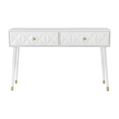 Asstd National Brand Imperial 2-drawer Console Table In White
