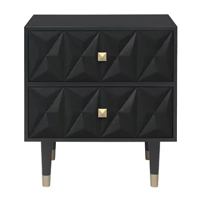 Asstd National Brand Imperial Bedroom Collection 2-drawer Nightstand In Black