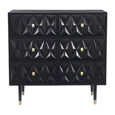 Asstd National Brand Imperial Bedroom Collection 6-drawer Dresser In Black