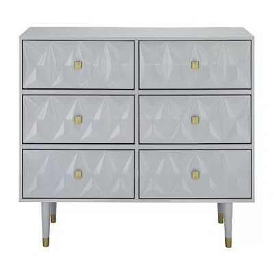 Asstd National Brand Imperial Bedroom Collection 6-drawer Dresser In Gray