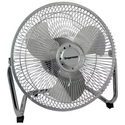 Asstd National Brand Impress 9-inch All Metal High Velocity Fan- Silver Finish