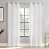 Asstd National Brand Jaida Grommet Top Light-filtering Set Of 2 Curtain Panel In White