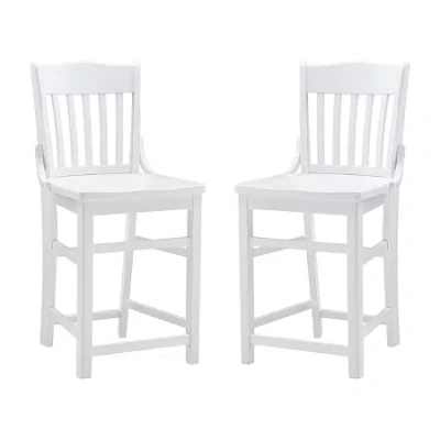 Asstd National Brand Janivar 2-pc. Counter Height Bar Stool In White