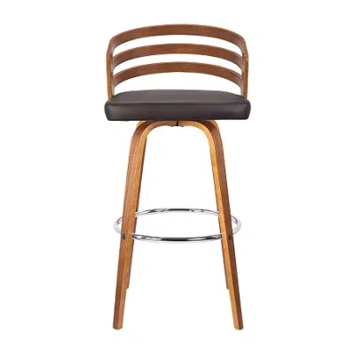 Asstd National Brand Jayden Swivel Bar Stool In Brown