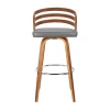 Asstd National Brand Jayden Swivel Bar Stool In Gray