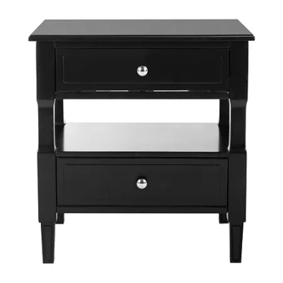 Asstd National Brand Jenson 2-drawer Nightstand In Black