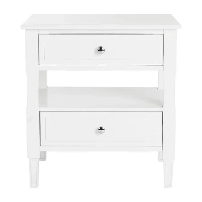 Asstd National Brand Jenson 2-drawer Nightstand In White