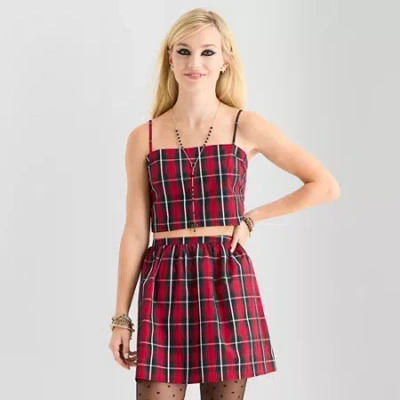 Asstd National Brand Jingle Ball Womens Juniors Sleeveless Camisole In Red