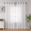 Asstd National Brand Joda Grommet Top Sheer Single Curtain Panel In White