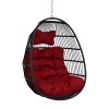Asstd National Brand Julia Hanging Egg Chair With Cushions In Red