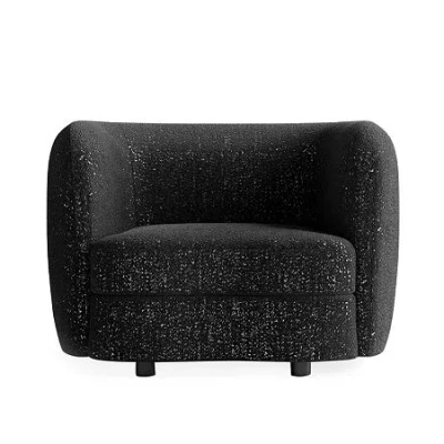 Asstd National Brand Julia Upholstered Barrel Chair In Black