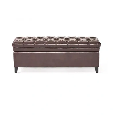 Asstd National Brand Juliana Storage Ottoman In Brown