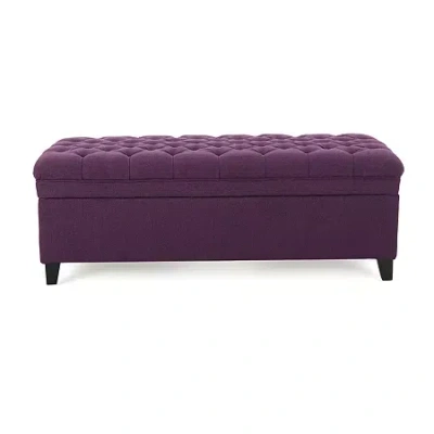 Asstd National Brand Juliana Storage Ottoman In Purple