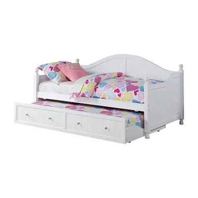 Asstd National Brand Julie Ann Kid's Daybed With Trundle In White
