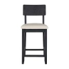 Asstd National Brand Juniper Counter Height Upholstered Bar Stool In Black