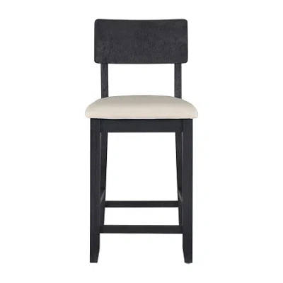 Asstd National Brand Juniper Counter Height Upholstered Bar Stool In Black