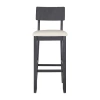 Asstd National Brand Juniper Upholstered Bar Stool In Black