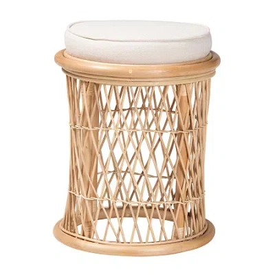 Asstd National Brand Junius Ottoman In White