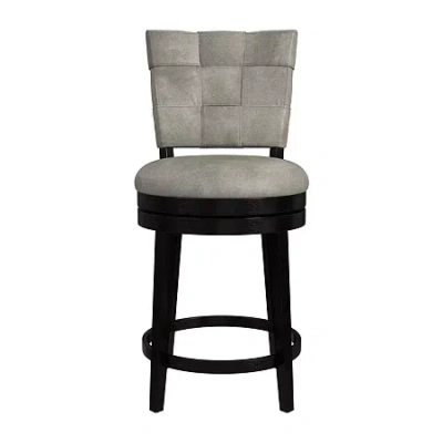Asstd National Brand Kaede Counter Height Swivel Bar Stool In Black