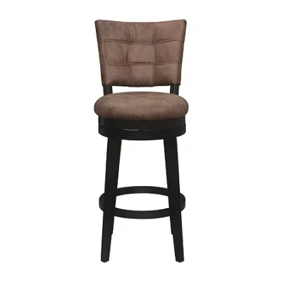 Asstd National Brand Kaede Swivel Bar Stool In Black