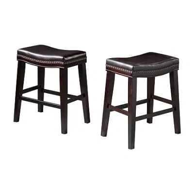 Asstd National Brand Kainu 2-pc. Counter Height Upholstered Bar Stool In Brown