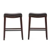 Asstd National Brand Kainu 2pc Counter Height Nailhead Detail Bar Stool In Brown