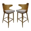 Asstd National Brand Kamryn 2pc Counter Height Upholstered Bar Stools In Sand