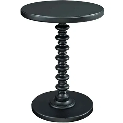 Asstd National Brand Kendall Pedestal Accent Table In Black