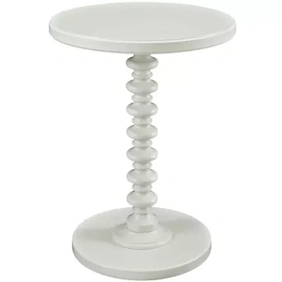 Asstd National Brand Kendall Pedestal Accent Table In White
