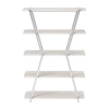 Asstd National Brand Ketano Home Office Collection 4-shelf Bookcase In Silver