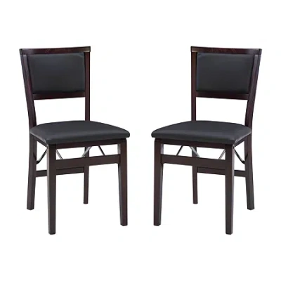 Asstd National Brand Kiera Folding Chair - Set Of 2 In Black