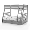 Asstd National Brand Kroat Storage Bunk Bed In Gray
