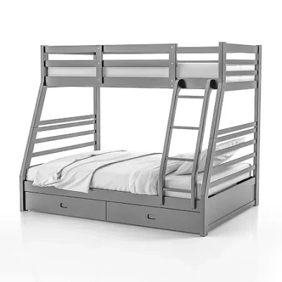 Asstd National Brand Kroat Storage Bunk Bed In Gray