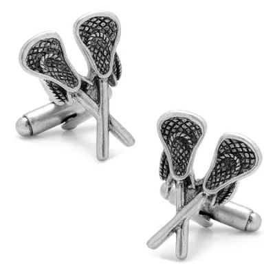 Asstd National Brand Lacrosse Cufflinks In Silver