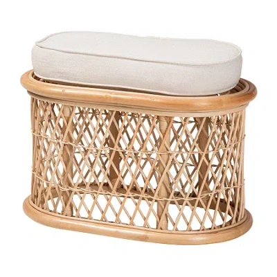 Asstd National Brand Ladonna Ottoman In White