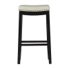 Asstd National Brand Lakeland Upholstered Backless Barstool In White