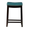 Asstd National Brand Lakeland Upholstered Backless Counter Stool In Blue