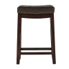 Asstd National Brand Lakeland Upholstered Backless Counter Stool In Brown