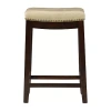 Asstd National Brand Lakeland Upholstered Backless Counter Stool In Sand