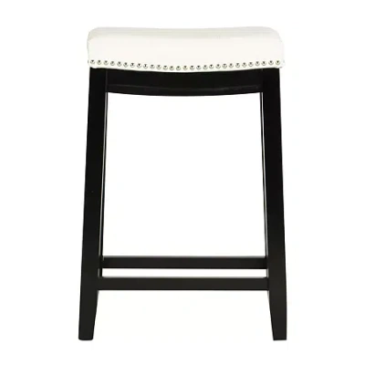 Asstd National Brand Lakeland Upholstered Backless Counter Stool In White