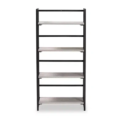 Asstd National Brand Lakota 4-shelf Standard Bookshelf In Gray