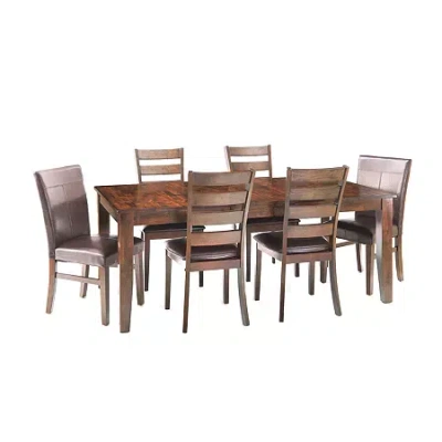 Asstd National Brand Landry 7-piece Dining Set In Brown