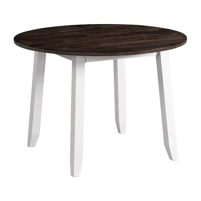 Asstd National Brand Landry Dining Collection Round Wood-top Dining Table In White