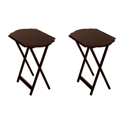 Asstd National Brand Laney Living Room Collection 2-pc. Tv Tray Table In Brown