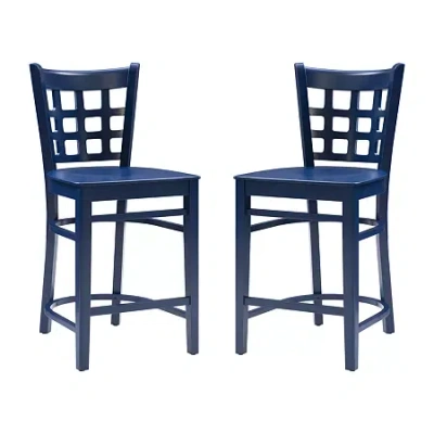 Asstd National Brand Lashley 2-pc. Counter Height Bar Stool In Blue