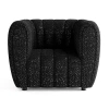 Asstd National Brand Laura Upholstered Barrel Chair In Black