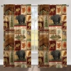 Asstd National Brand Laural Home Lodge Collage Rod Pocket Light-filtering Single Curtain Panel In Multi